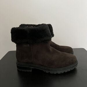 Cougar Boots Womens US Size 7 Brown Suede Faux Fur Lined Kendal